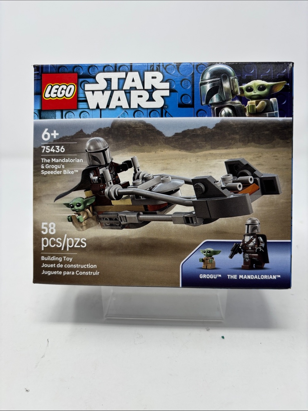LEGO | Star Wars Gray and Green Mandalorian & Grogu Speeder Bike